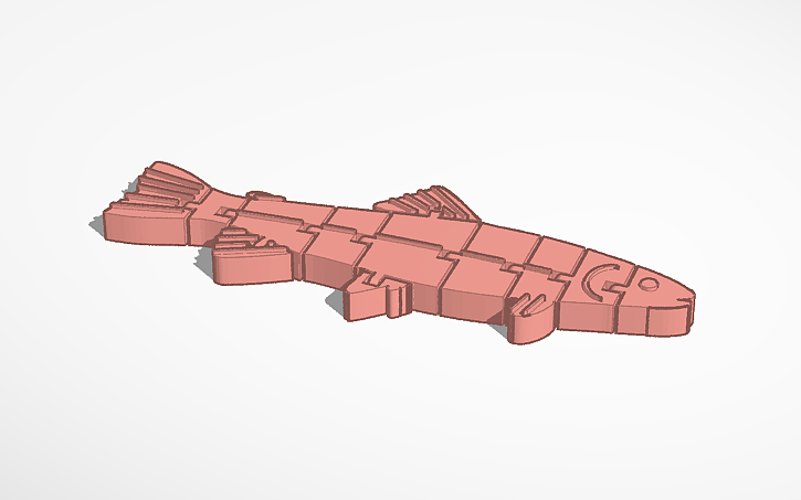 3D design Articulated Fish - Tinkercad
