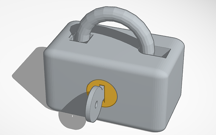 3D design Working Padlock - Tinkercad