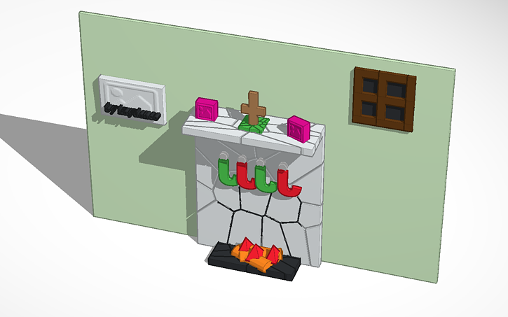 Tinkering R Chimney 3D design christmased chimney - Tinkercad