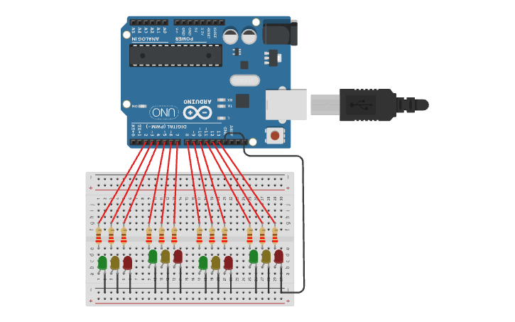 Circuit design ĐỖ QUỐC ĐẠT 10T2 - ĐÈN GIAO THÔNG BÀI TẬP ROBOTICS TUẦN ...
