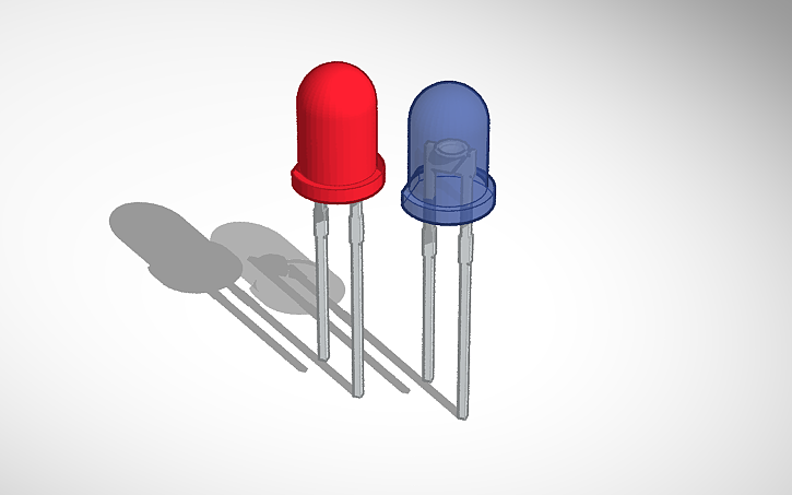 Mini Led Cad 3D design led 5mm - Tinkercad
