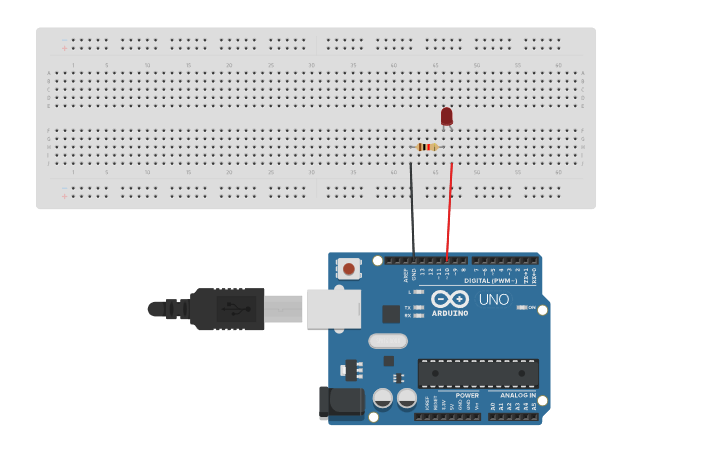 Circuit design Projeto 2-Livro de Arduino ( SOS Morse Code Signaler ...