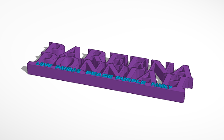 3D design Lettering - Tinkercad