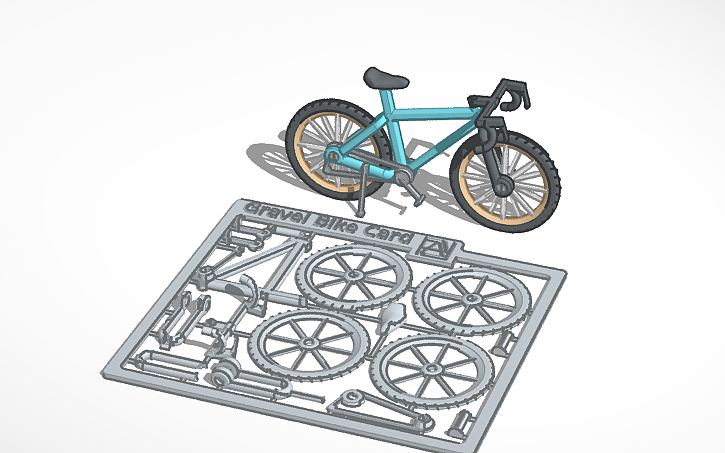 3D design bicycle card - Tinkercad