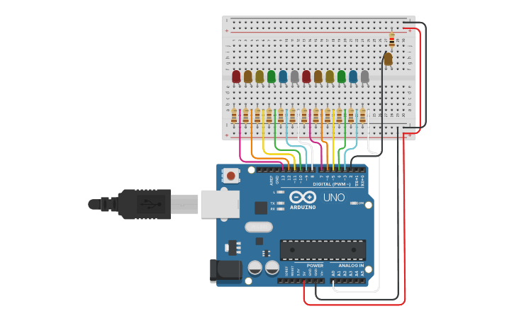 Circuit design Leds leds leds... - Tinkercad
