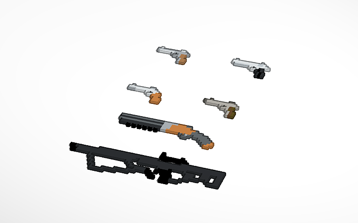 3D design Codm pistols - Tinkercad