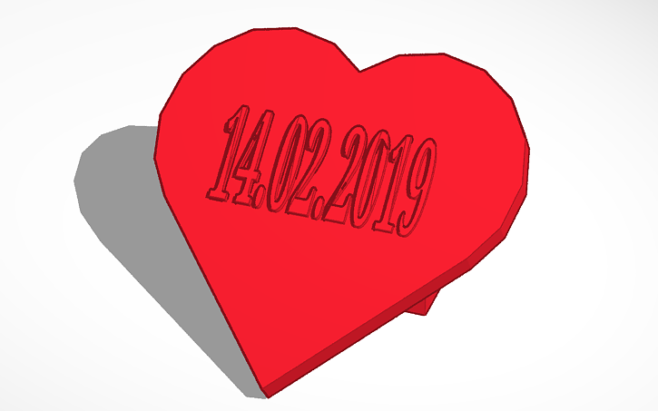 3D design serce - Tinkercad