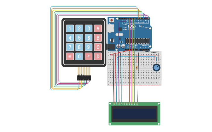Circuit design Arduino Calculator - Tinkercad