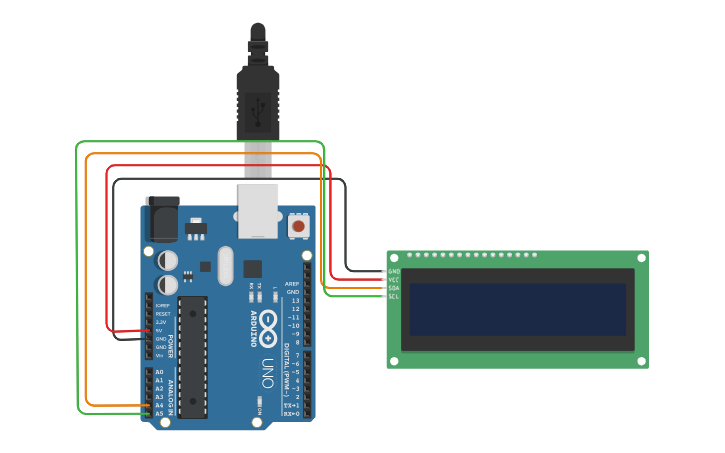 Circuit design LCD Ekran Kullanımı 1 - Tinkercad