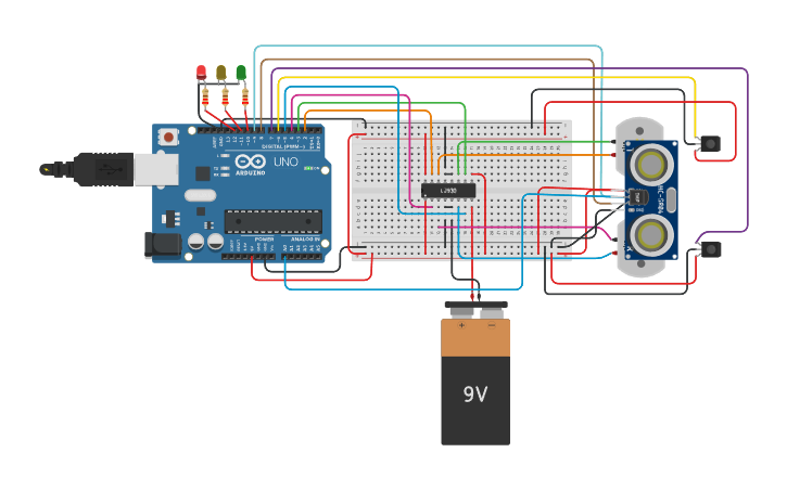 Circuit design Robot - Tinkercad
