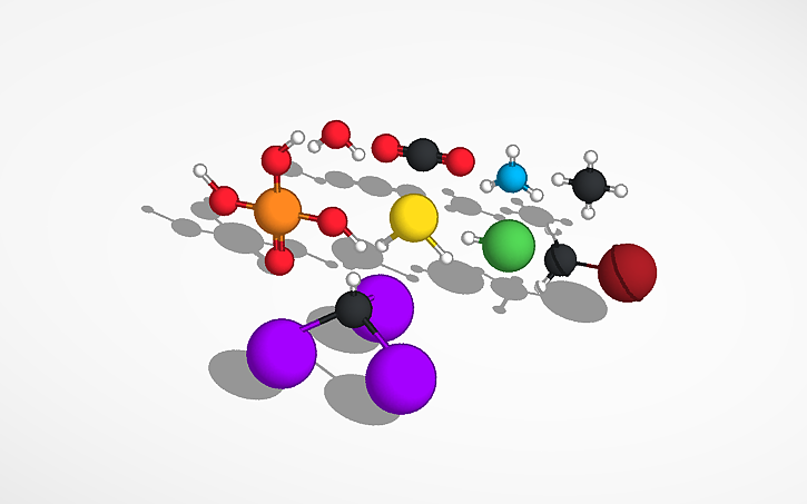 3D design Molecules - Tinkercad