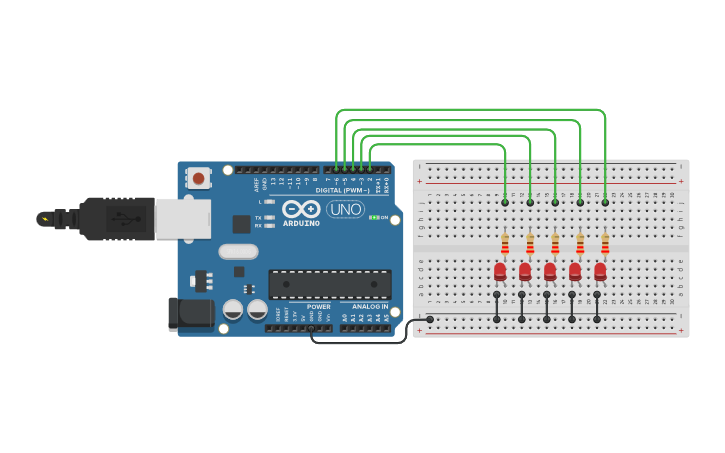Circuit design Microcontroller Lab-1B - Tinkercad