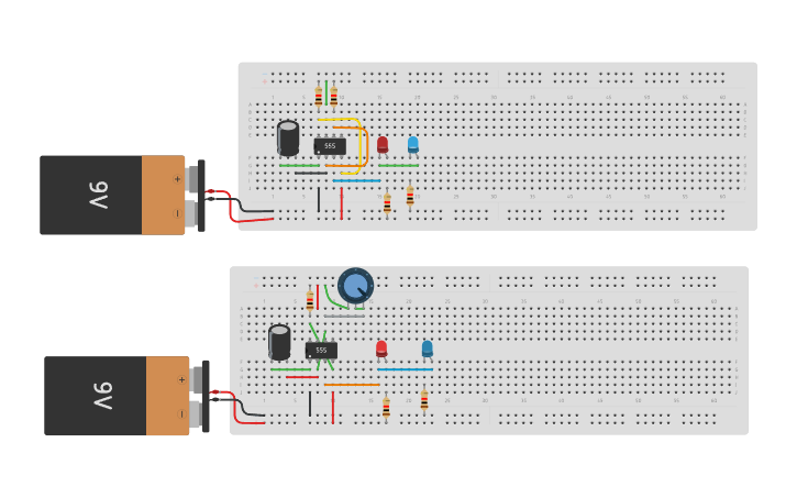 Circuit design 555 Timer - Tinkercad