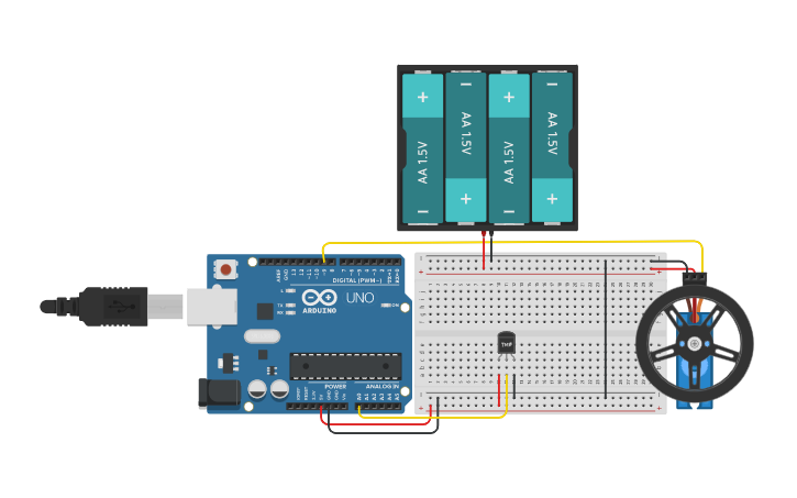 Circuit design Control Fan Speed - Tinkercad