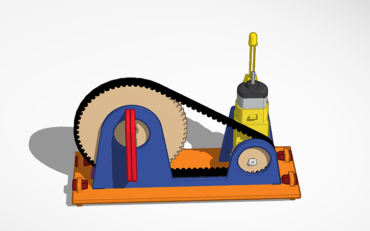3D design Handcrank generator - Tinkercad