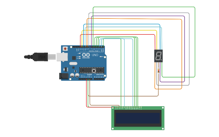 Circuit design Automatic Counter - Tinkercad