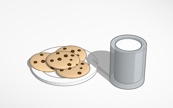 3D design Cookies 'n' milk - Tinkercad