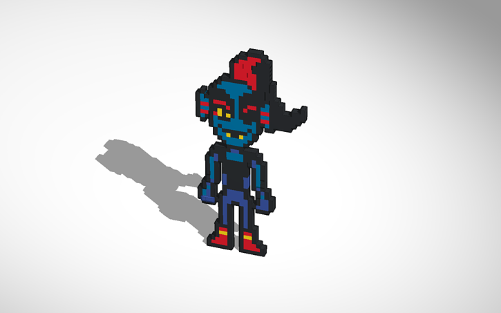 3D design undertale undyne[언다인] - Tinkercad