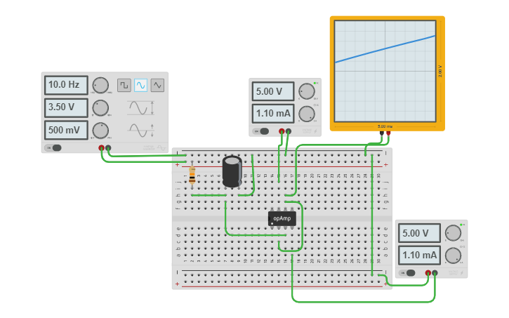 Circuit design Low Pass Filter - Tinkercad