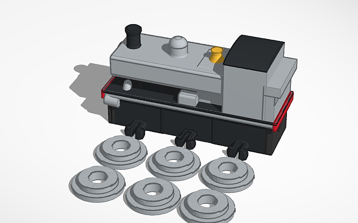 3D design Pebble (wooden engine) - Tinkercad