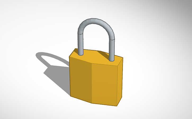 3D design padlock - Tinkercad