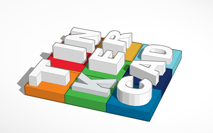 3D design tinkercad letters - Tinkercad