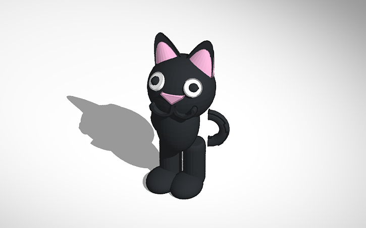 3D design gamer cat - Tinkercad
