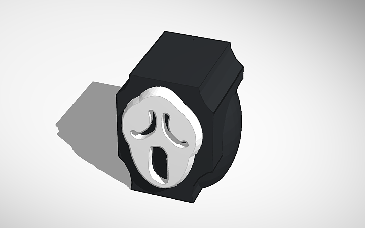 3D design Scream mask - Tinkercad