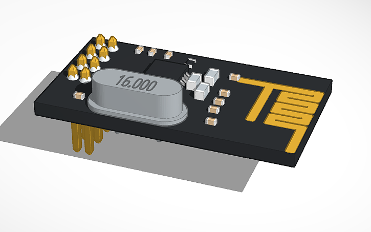 3D design Copy of nRF24L01 module - Tinkercad