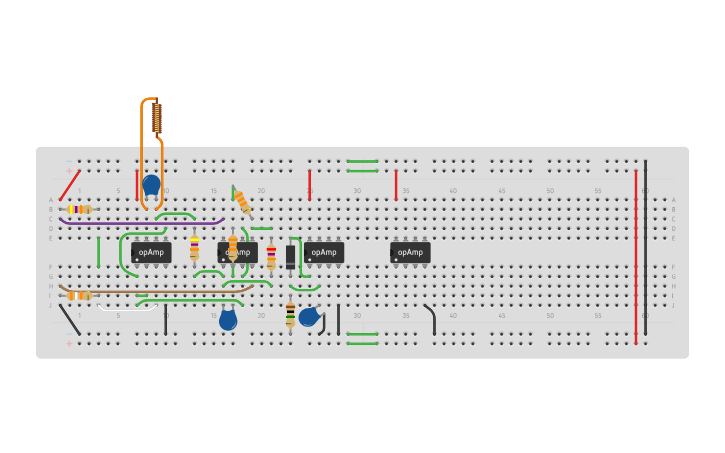 Induction Sensor Cad Circuit design Inductive proximity sensor - Tinkercad