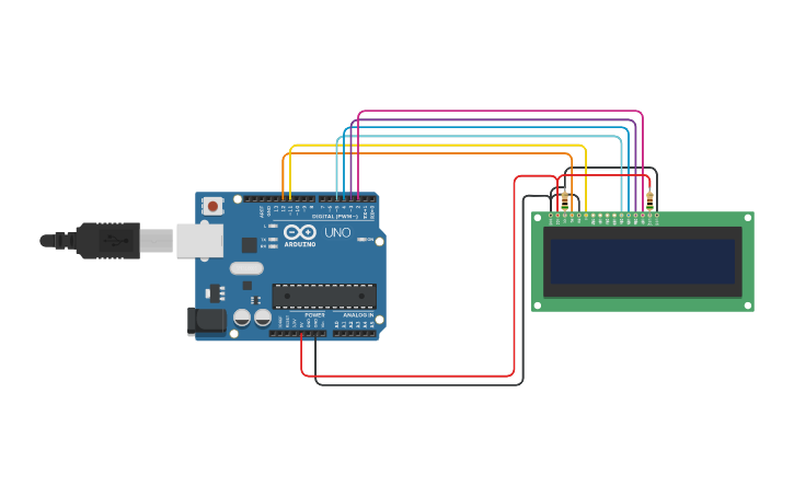 Led Text Screen Arduino Circuit design Print text in LCD Display using Arduino and Scrolling ...