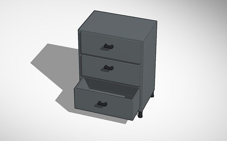3D design commode william lavoie - Tinkercad