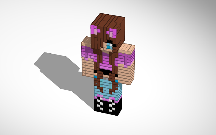 3D design Minecraft Girl - Tinkercad