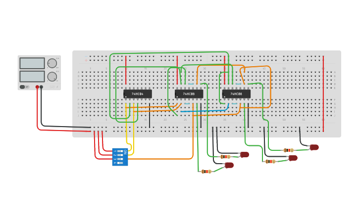 Circuit design Demultiplexer - Tinkercad