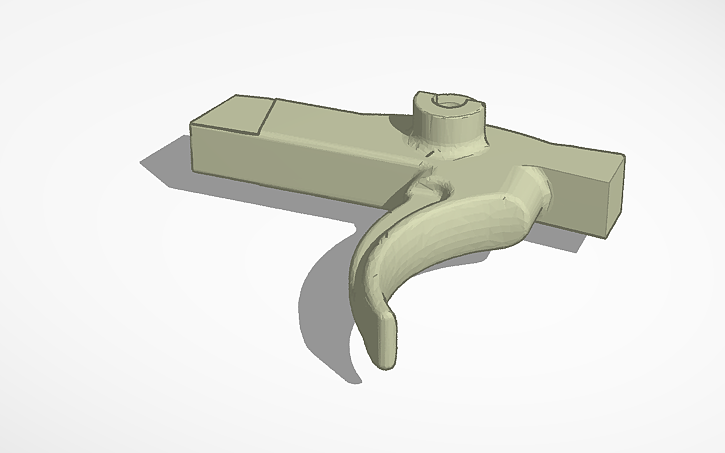 Trigger Button Cad 3D design Trigger - Tinkercad