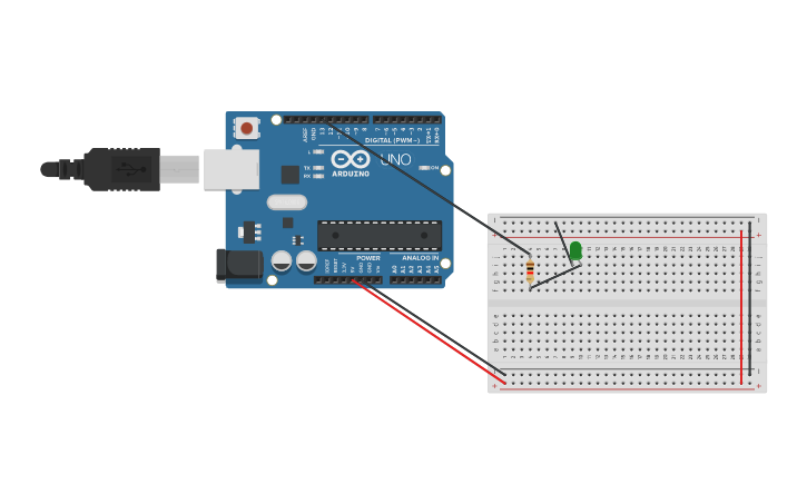 Circuit design Arduino LED - Tinkercad