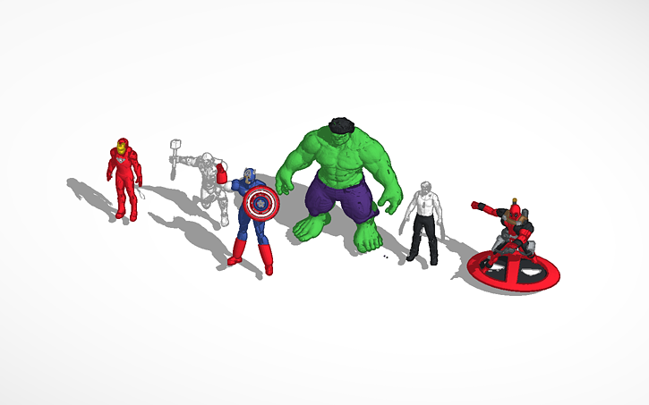 3D design favourite Marvel supers - Tinkercad
