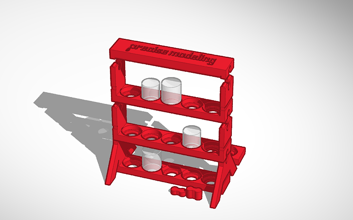 3D design Modular Paint Rack (Tamiya) - Tinkercad
