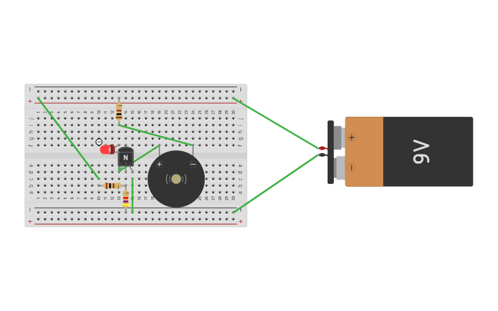 Circuit design Water level detector - Tinkercad