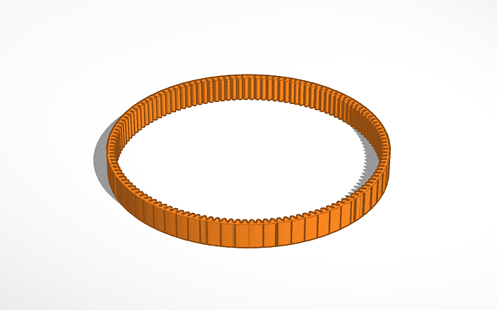 3D design 88mm gt2 timing belt - Tinkercad