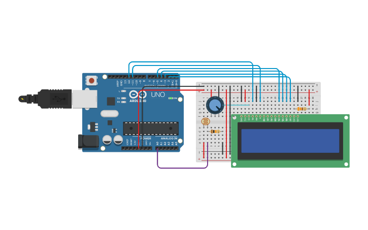 Circuit design FSR Simulator - Tinkercad