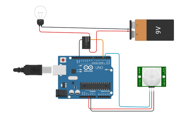 Circuit design Smart LED Switch - Tinkercad