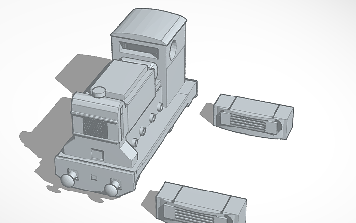 Ruston Midlander Face 3D design Ruston&Hornsby Midlander 5 Talyllyn MK1 HO Locomotive - Tinkercad