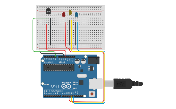 Circuit design TMP - Tinkercad