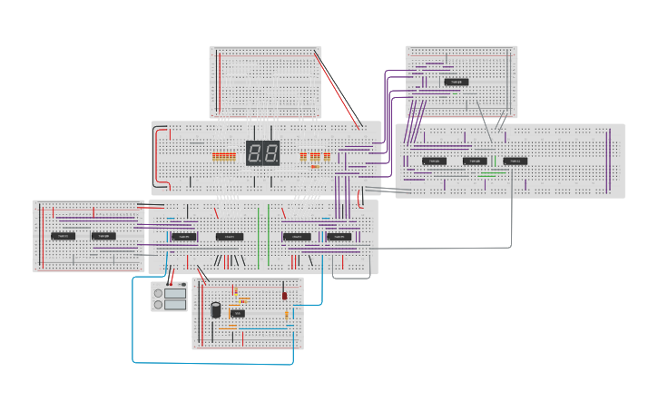 Circuit design FAILED 7 SECOND SEGMENT + TIMER - Tinkercad