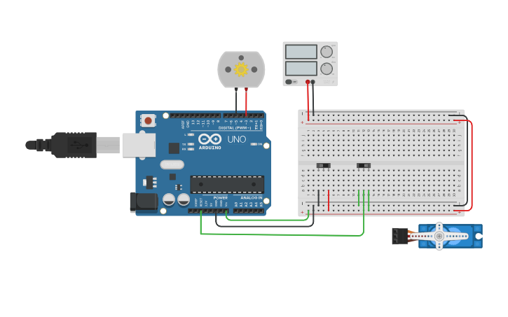 Circuit design Arduino Forward and Reverse Wheels using DC motor ...