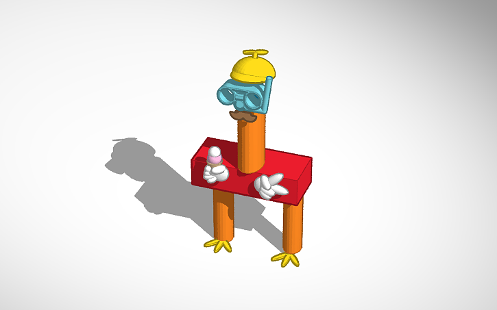 3D design Human Chicken - Tinkercad