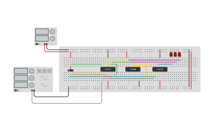 Circuit design SYNCHRONOUS UP COUNTER - Tinkercad
