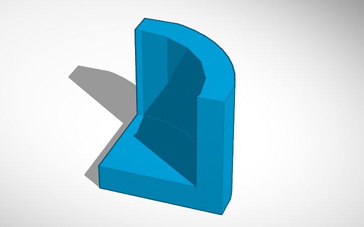 3D design round(ed) corner part - Tinkercad