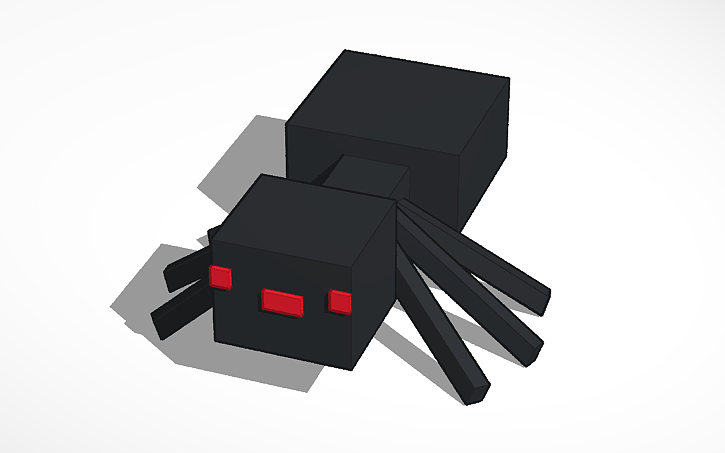 3D design Araña minecraft - Tinkercad